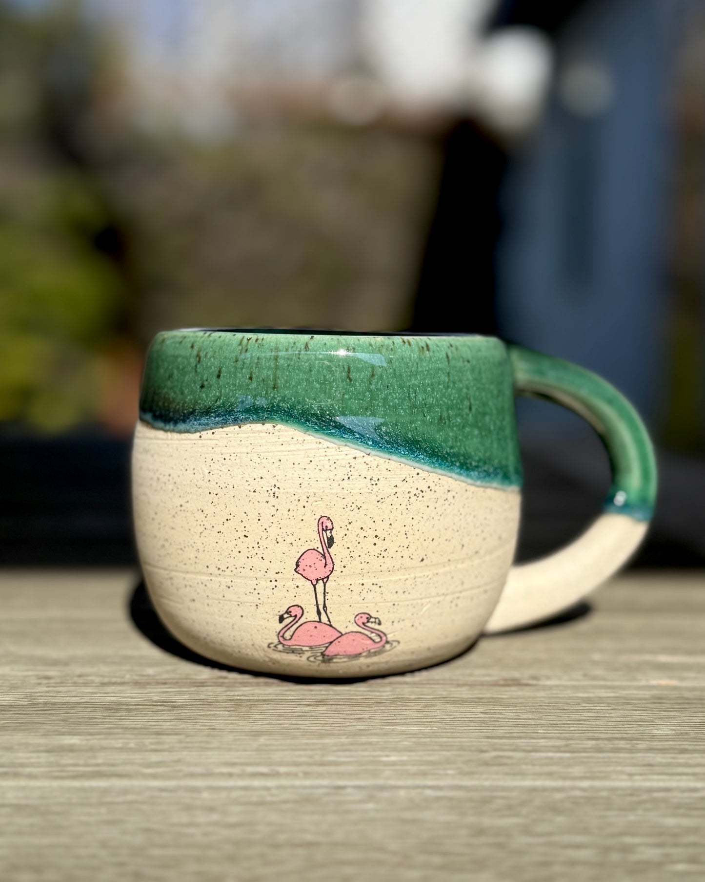 Flamingos by the Ocean Mug 🦩🌊