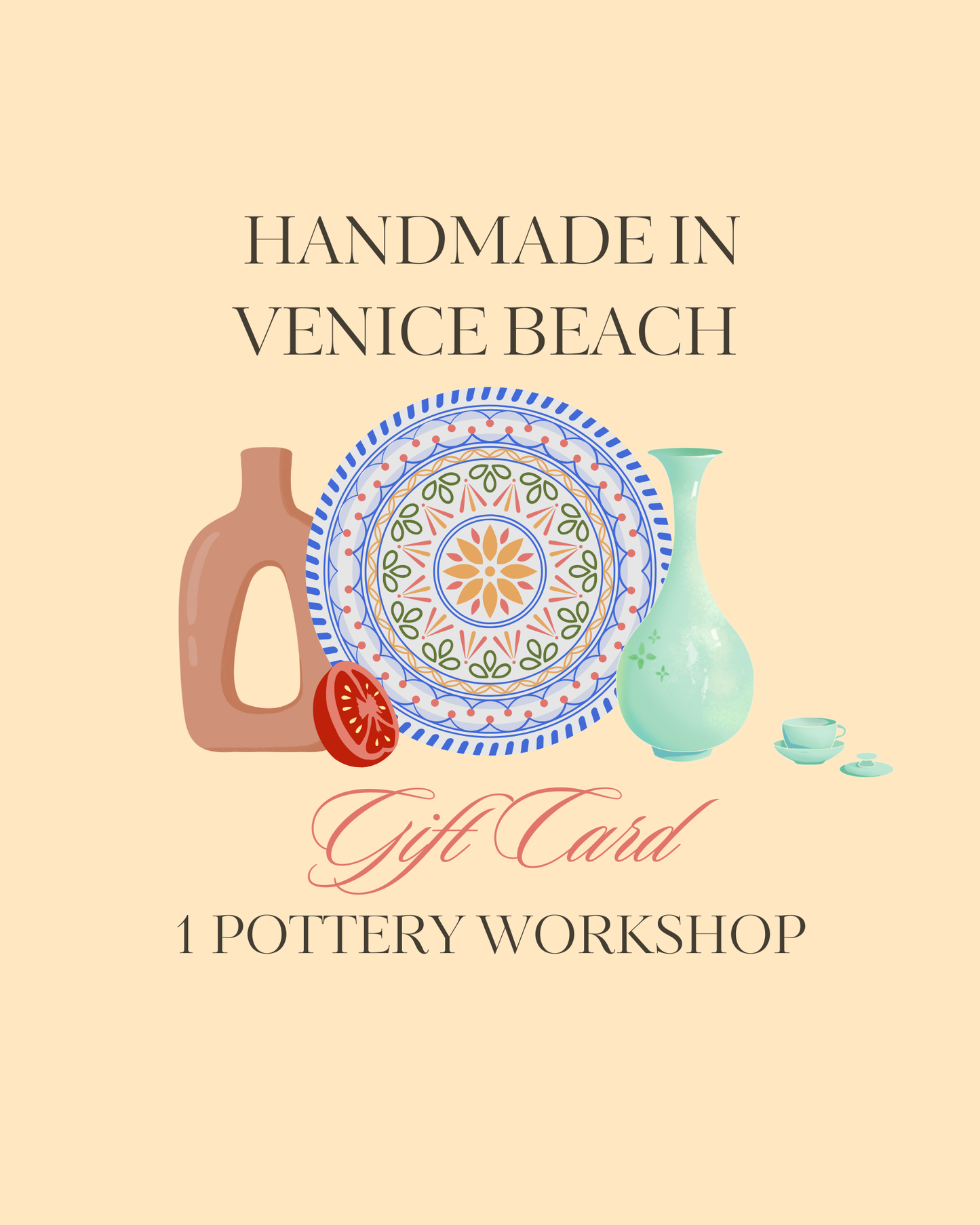 Handmade in Venice Beach Pottery Workshop Gift Card