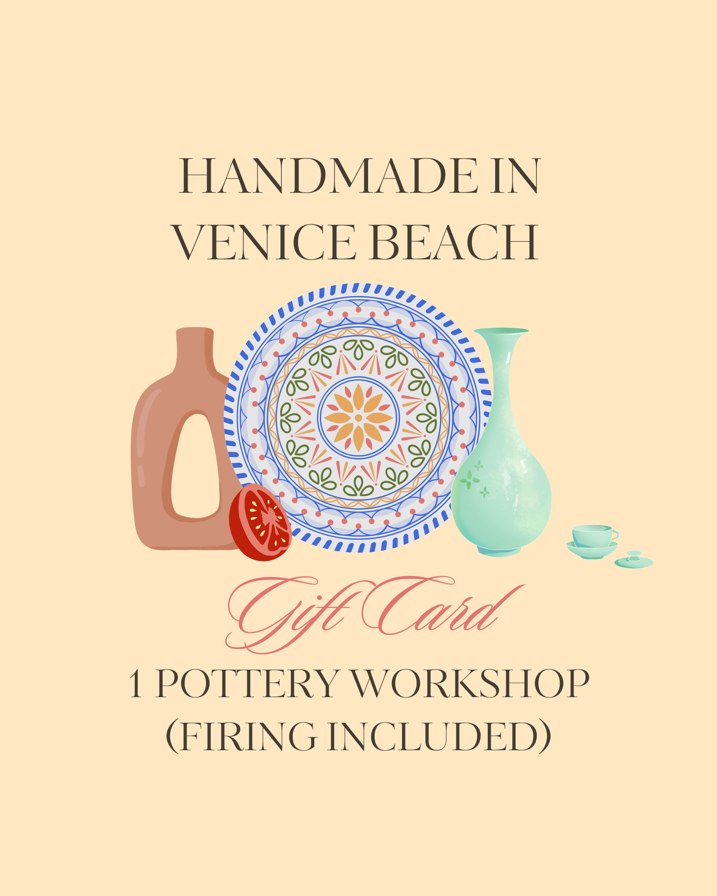 Handmade in Venice Beach Pottery Workshop Gift Card