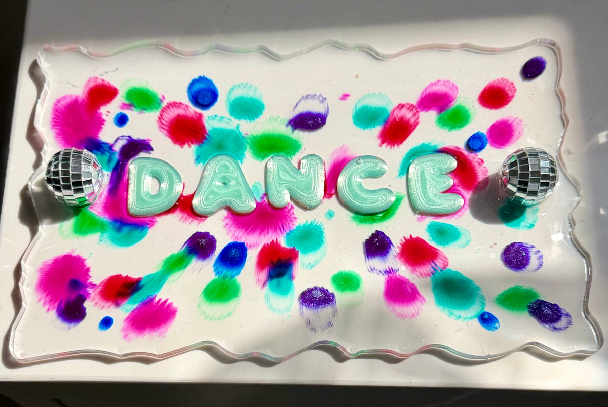 🪩🎊 Disco Confetti Resin Tray