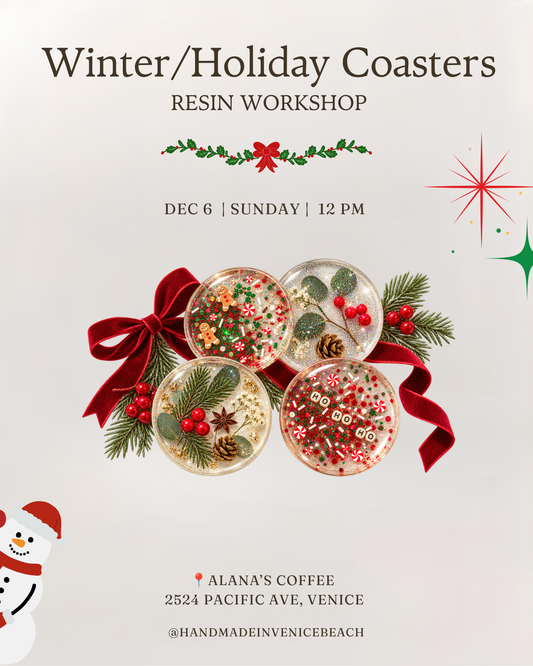 December 6 | 🌸 ❄️ Winter/Holiday Coaster Workshop @ Alana's Coffee (Venice)