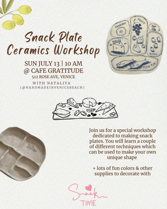 July 13 | 🫒🧀 Snack Plate Ceramics Workshop @ Cafe Gratitude Venice