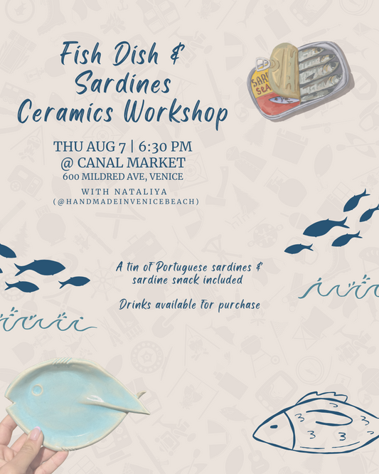 August 7 | 🐟 Fish Dish Ceramics Workshop @ Canal Market Venice