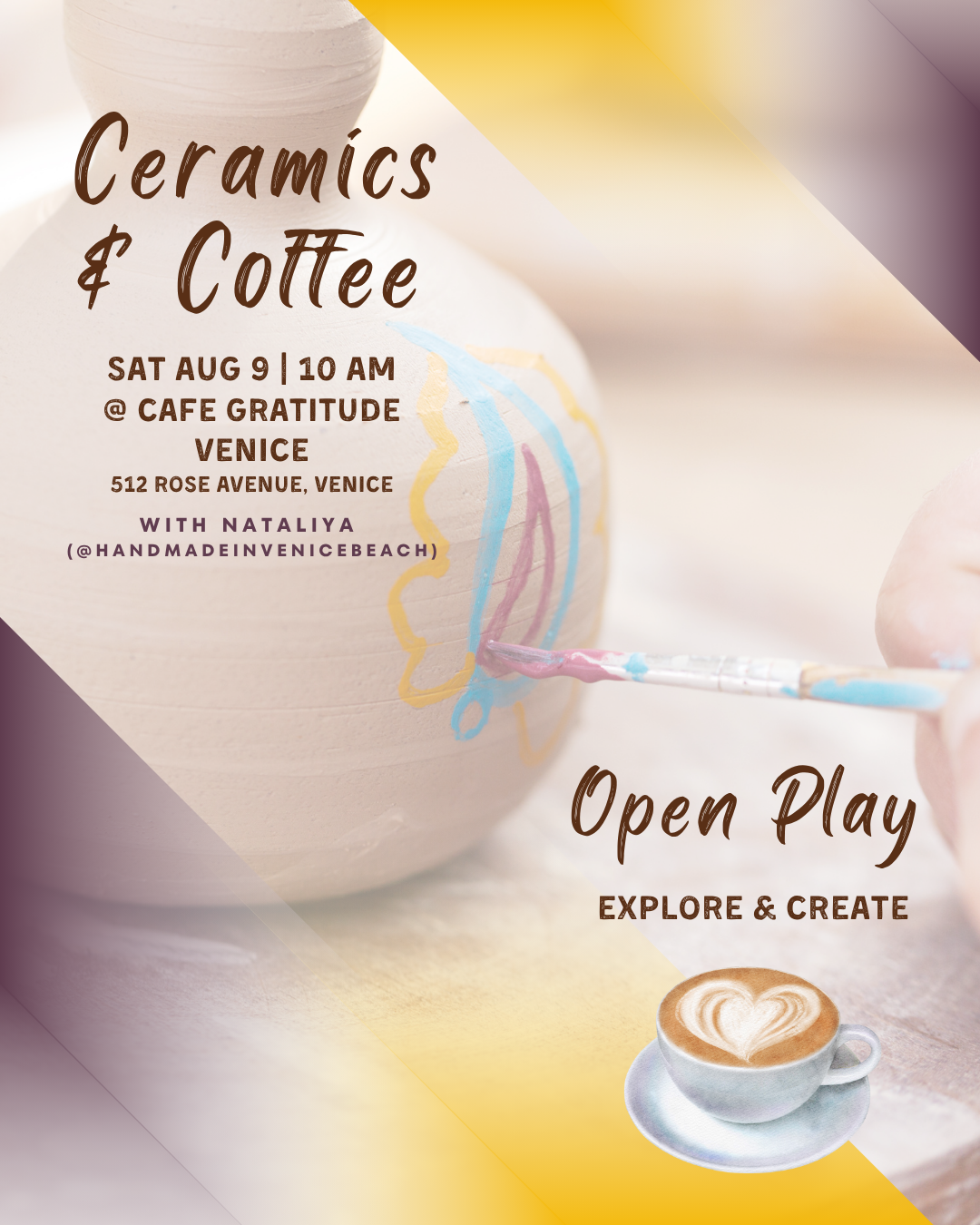 Aug 9 | Ceramics [Open Play] @ Cafe Gratitude Venice