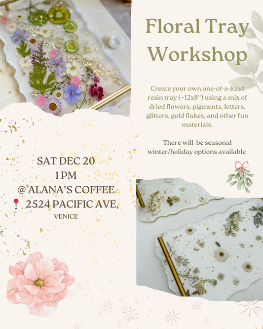 December 20 | 🌸 ❄️ Floral Tray Workshop @ Alana's Coffee