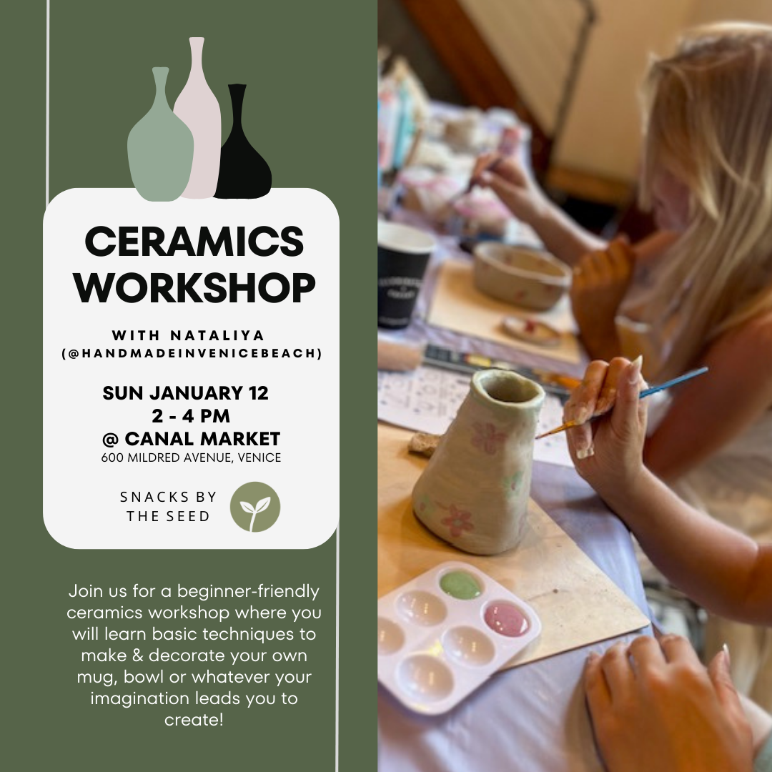 January 12 | Ceramics Workshop (+ Chacuterie 🧀 )  @ Canal Market Venice